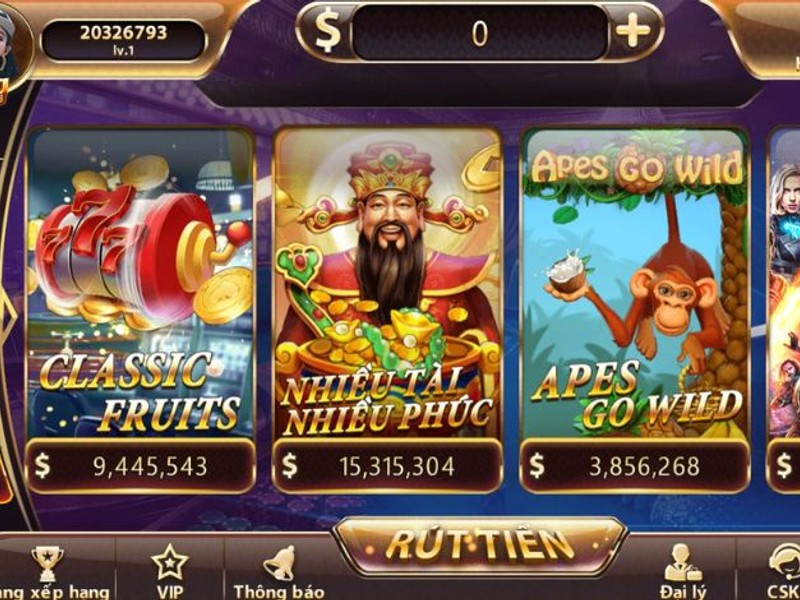 Hình ảnh trò chơi slot mới với đồ họa bắt mắt và biểu tượng tiền thưởng
