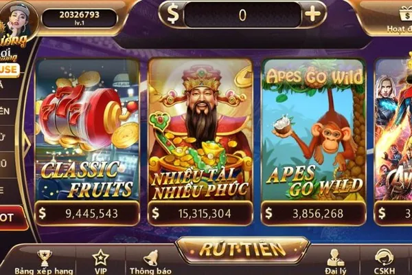 Hình ảnh máy slot game với biểu tượng nổ hũ